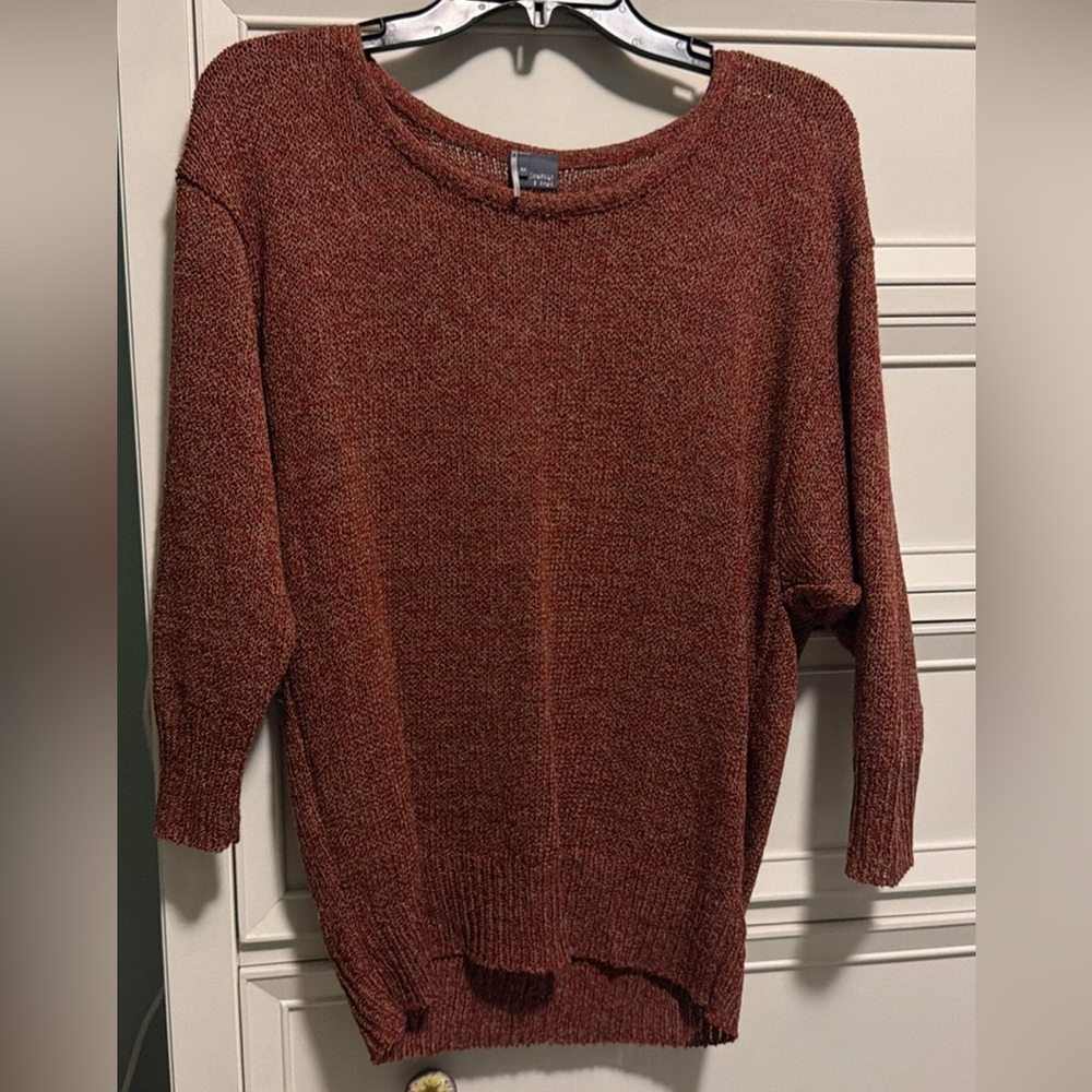 Sparkle & Fade Maroon Crew Neck Sweater